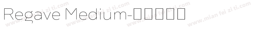 Regave Medium字体转换